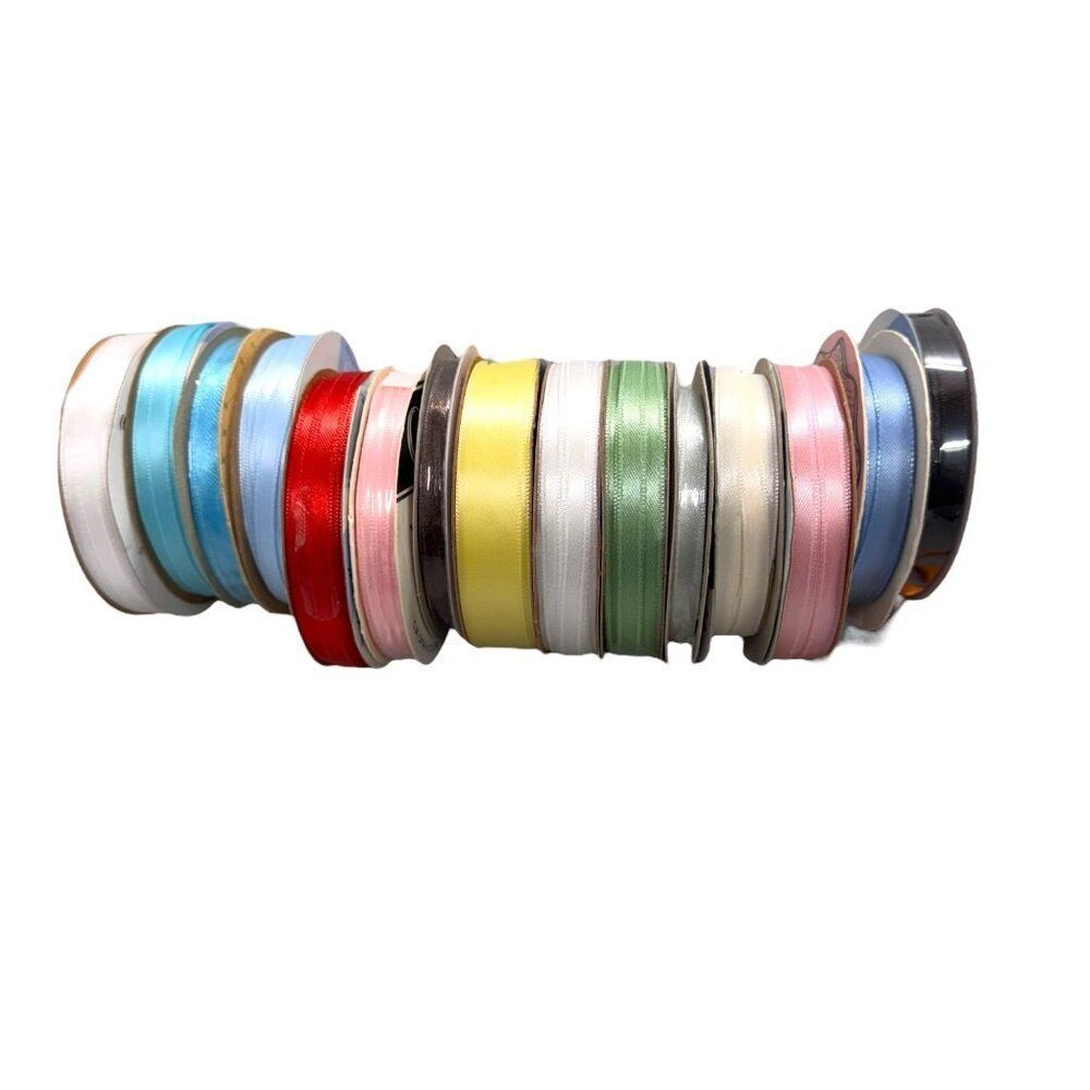 Bulk Assorted Satin Grosgrain Craft Ribbon Spools Set Of 15 Trim Line Essentials
